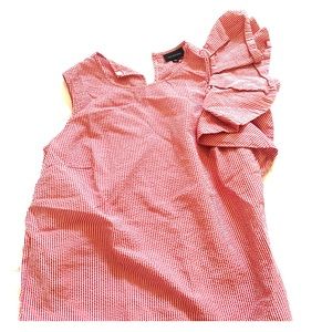 Red and White Strip Blouse